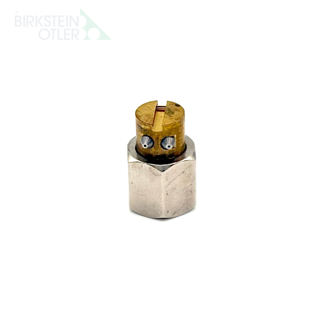 Hot Melt Adhesive Nozzles – Right Angle 30° Dual Orifice